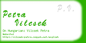 petra vilcsek business card